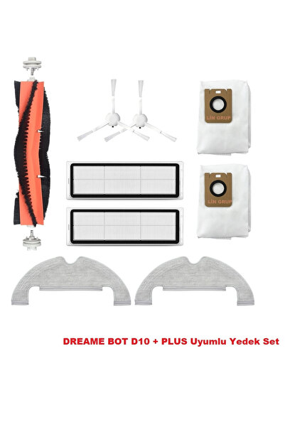 LİN GRUP Dreame Bot D10+ Plus și MOP 2 ULTRA - Perie de schimb compatibilă, f...