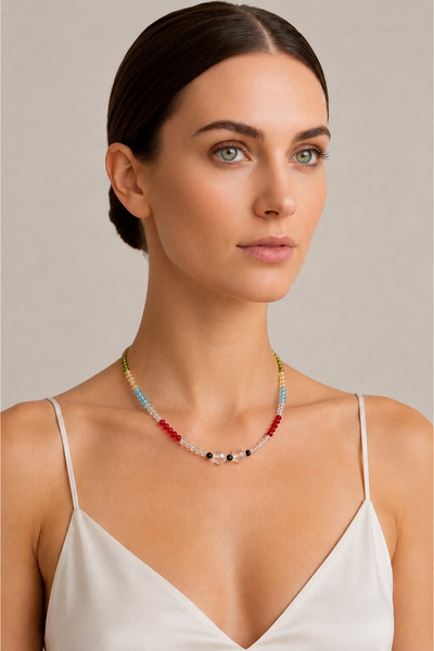 Camellie KY Jewels Spring Gems Prisma | Renkli Premium Kristal Altın Kaplama ...