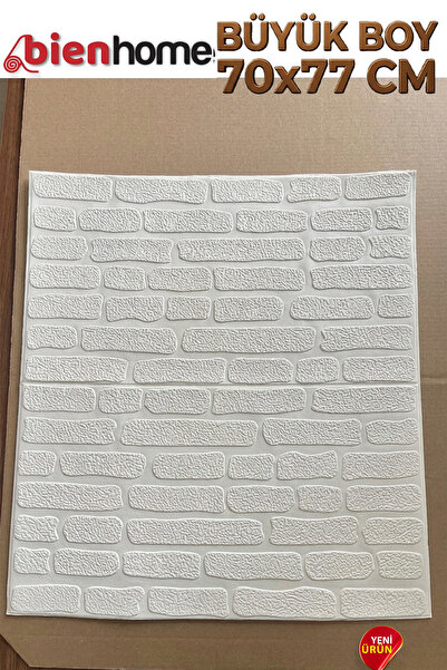 Bien Home Kesme Antik Beyaz Duvar Panel 3D Tuğla Görünümlü, 70x77 Cm 3d Kendi...