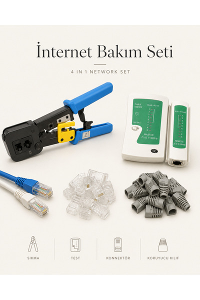 MVLH Yeni Nesil RJ45 RJ11 Cat5 Cat6 Konnektör Pensesi Yeni Nesil Rj45 100'lü ...