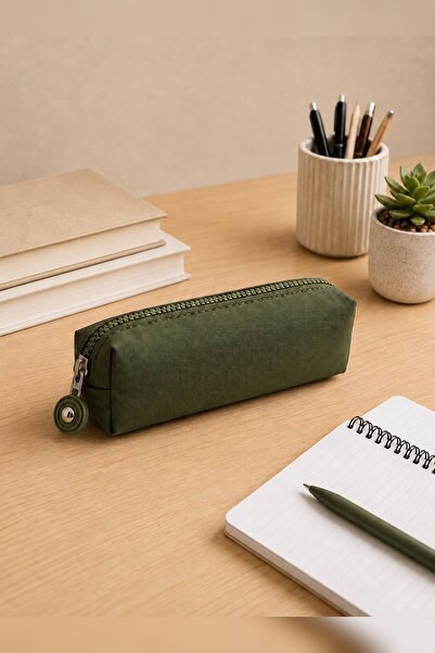 NEMO BAGS مقلمة مقاومة للماء للجنسين باللون الكاكي - عين واحدة، جيب ونسيج مجعد