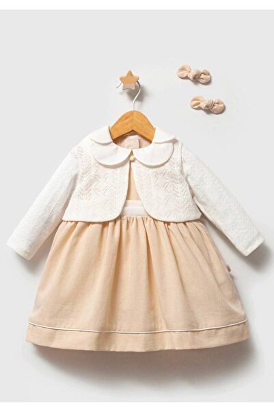 Maxbabi BaBe by DT Kız Bebek Bej Elbise