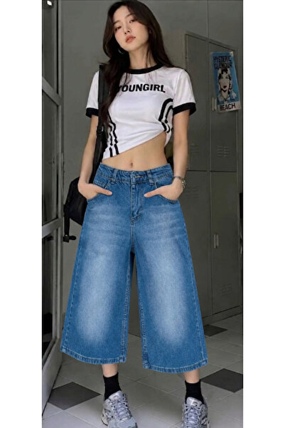 EDVESS Y2K RECYCLED BAGGY JEAN DENİM ŞORT