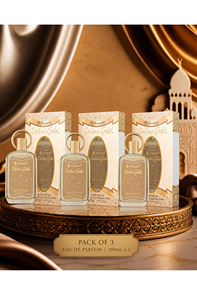 Al Nuaim عطر دبي جولد EDP 100 مل عبوة من 3 قطع