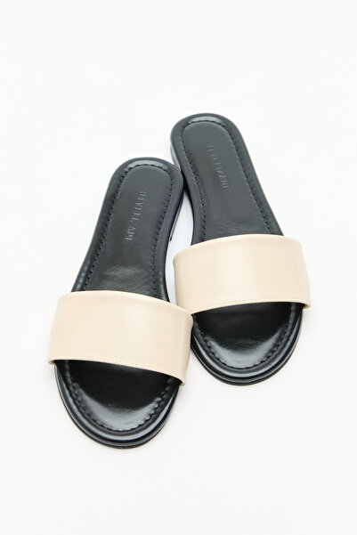 LUTVELIZADE Slippers 2610 - Flat Single Strap Bone Women's Slippers