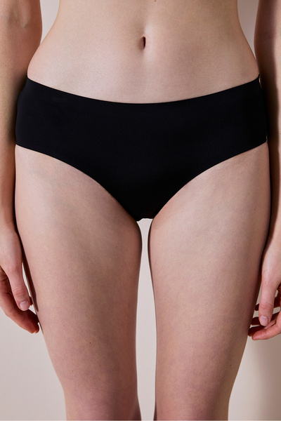 Penti Regl Destek Siyah Bikini Altı