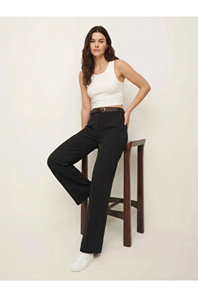 Styli High Rise Straight Leg Trouser