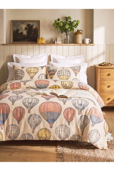 Tabu Home Cappadocia Balon cearșaf elastic crem set husă pilotă unică