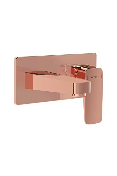 Artema Root Square Ankastre Lavabo Bataryası A4273826 Sıva Üstü Grubu - Bakır