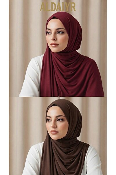 ALDAIYR 2 Pcs Combed Cotton Shawl Plain