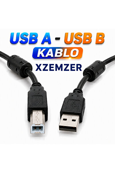 xzemzer 1.5 metre Yazıcı Kablosu - USB A to B Printer Cable | Tüm Markalara U...