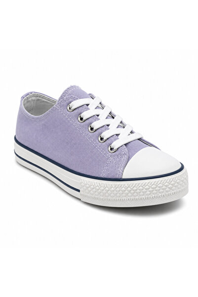 Rexba Unisex Lila Kanvas Sneaker Günlük Spor Ayakkabı Bağcıklı Rahat Yürüyüş ...