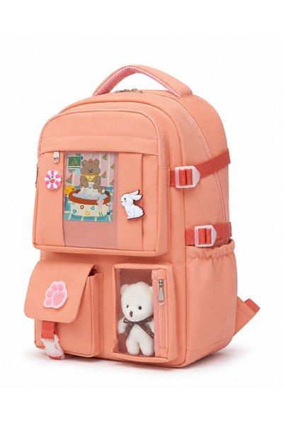 QUOVO Kawaii Korean Style Full Accessory Orthopedic Domestic Daily School Bag Girl Boy