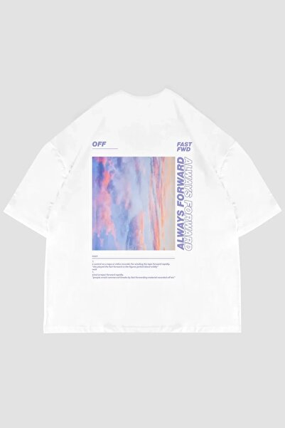 Tarzsokak 1989 Πίσω εμπριμέ Oversize Unisex Λευκό