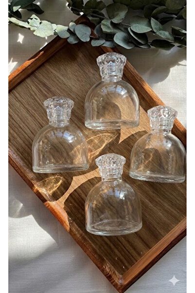 Zarif Souvenirs 10 Adet Cam Kolonya Şişesi Süssüz (Kapak ve tıpa dahildir) ,D...