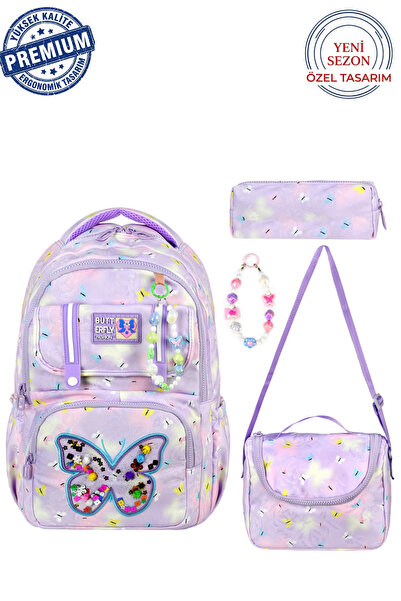 Speedy Bags Ultra Luxurious Charmy Butterfly Embroidered Girls' Primary Schoo...