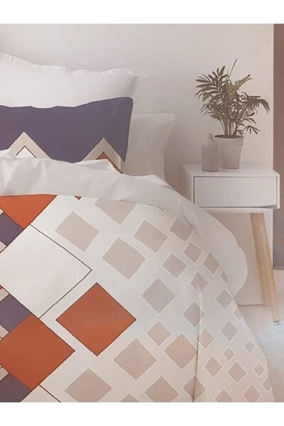 MILANO COLLECTION Set Lenjerie Pat Dublu Mix Bumbac 51210 P13 Blue/Red