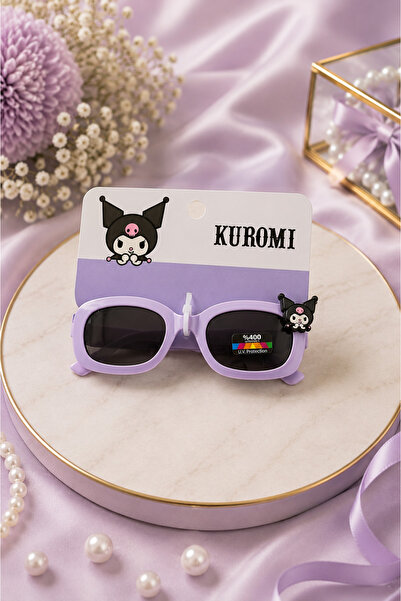 Chunky Frame Kuromi Licensed Purple-Lilac Girls' Sunglasses with Uv400 Filter
