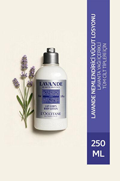 L'Occitane Lavande Nemlendirici Vücut Losyonu, Lavanta Yağı İçeren, 250 ml
