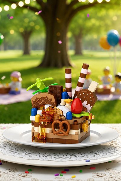 Genel Markalar LZ-8642 ÇİKOLATALI PASTA 160 PARÇA BLOCK OYUNCAK-MİNİ POŞET