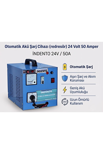 Otomatik Akü Şarj Cihazı (redresör) 24 Volt 50 Amper