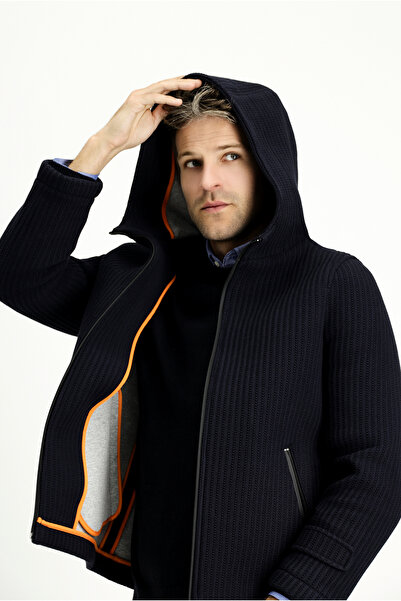 Kiğılı Woolen Hooded Knitted Coat
