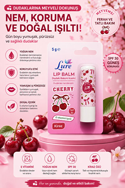 LURE Lip Balm Cherry Flavored 5g