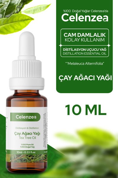 Celenzea Çay Ağacı Yağı %100 Doğal Bitkisel Uçucu Yağ Tea Tree Oil 10ml