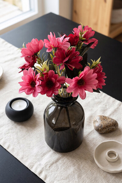 Yapay Çiçek Deposu Artificial 10-Piece Large Daisy Bouquet 30 cm Fuchsia