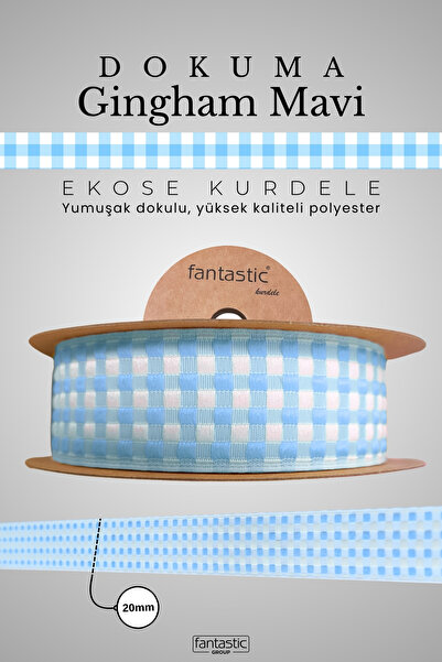 FANTASTIC Pötikare Plaid Gingham Woven Ribbon 20mm 10 Meters