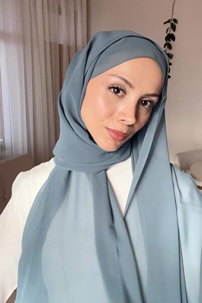 Madame Polo Crepe Chiffon Shawl - Green