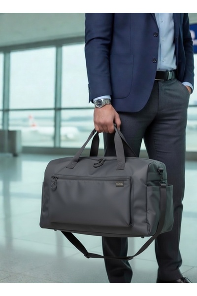 KY Dp Casual a Quality Grey Women Men Multi-Compartment Water Repellent Large...