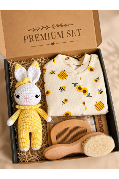 TubiBaby Yenidoğan Bebek Hediye Tulum Kutusu Oyuncaklı Premium Set