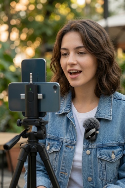 Wireless Lapel Microphone Type-C Android Camera Audio Video Live Streaming for IPhone Studio Microphone Gaming