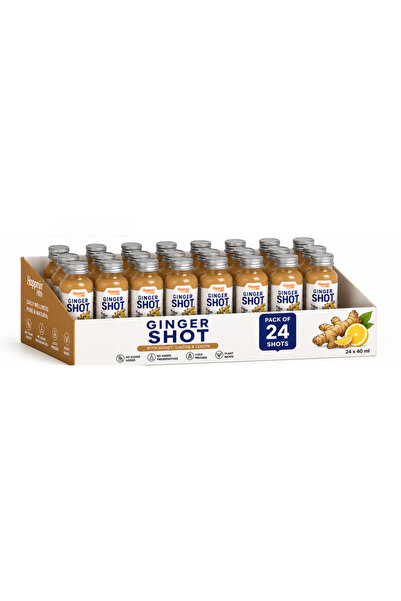 Happnin Hlth Ginger Shot | Cold Pressed Ginger, Honey & Lemon Juice | No Adde...