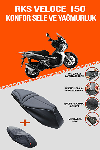 PROOFMOTO RKS VELOCE 150 Konfor Sele ve Yağmurluk Kılıfı