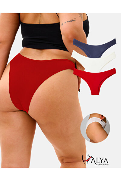 ALYA UNDERWEAR Ženske šarene bikini gaćice - tamnoplave, crvene, bež (S, M, L...
