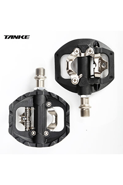 Choice Black TANKE Mountain Bike Pedals 3 Sealed Bearing SPD Dual Clipless Fl...