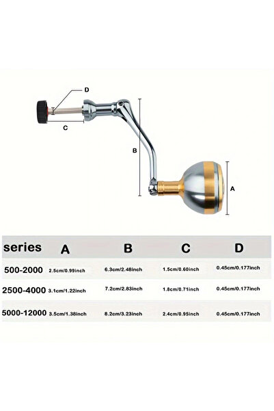 Choice5 ملحقات CNC ذهبية 500-2000 MBLN، مقبض كروي لعجلة الدوران، ذراع هزاز، ب...