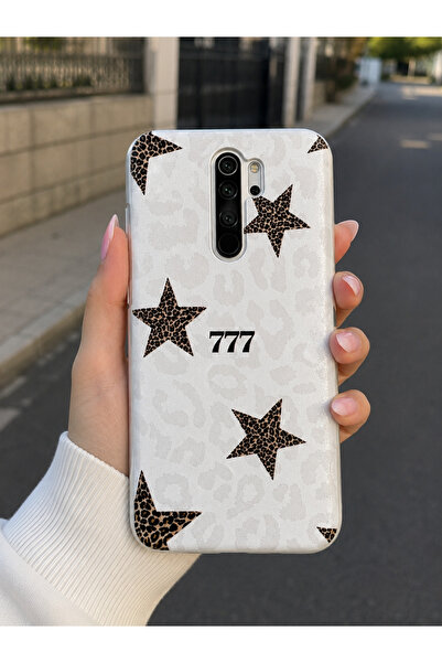 OVADA Redmi Note 8 Pro Uyumlu Yıldız Leopar Desenli Telefon Kılıfı