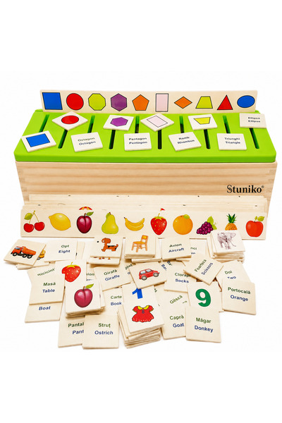Stuniko ® Joc Educativ Montessori de Sortare si Clasificare in Limba Romana s...