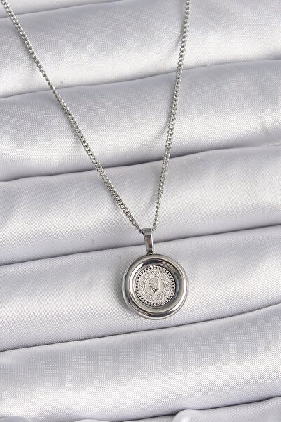 Inure Jewelry 316L Steel Silver Color Chain Silver Color Gold Model Women's N...