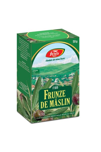 Fares Ceai din Frunze de Măslin Fares, 50g – Susține tensiunea arterială, imu...