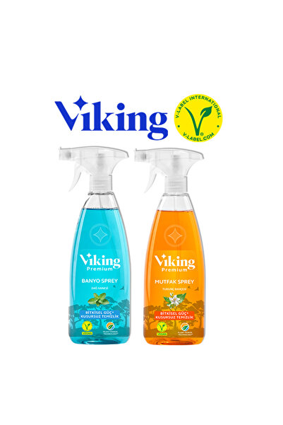 Viking Premium 2'li (Banyo Dağ Nanesi , Mutfak Turunç Bahçesi) Paket 750 ml x...