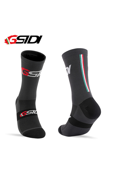 Choice vertical bar gray GSTDI New Cycling Socks High Quality Compression Men...