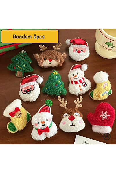 Choice Plush Random 5pcs 5 Pcs Christmas Surprise Blind Bag Doll Pendant Broo...