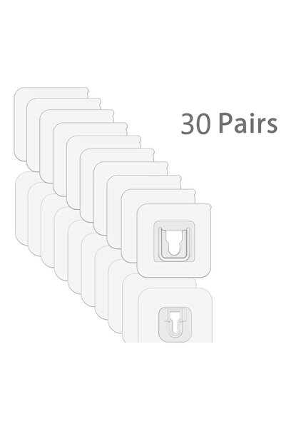 Choice 30 Pairs 10 Pairs Strong Sticky Hung Double Sided Patch Hook Buckle Tr...