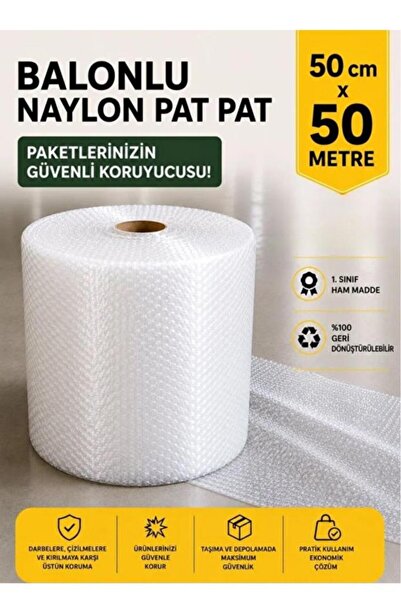 Renkli Duvarlar 50cm x 50 metre 1.Kalite Balonlu Naylon Patpat 30 gram Eşya K...