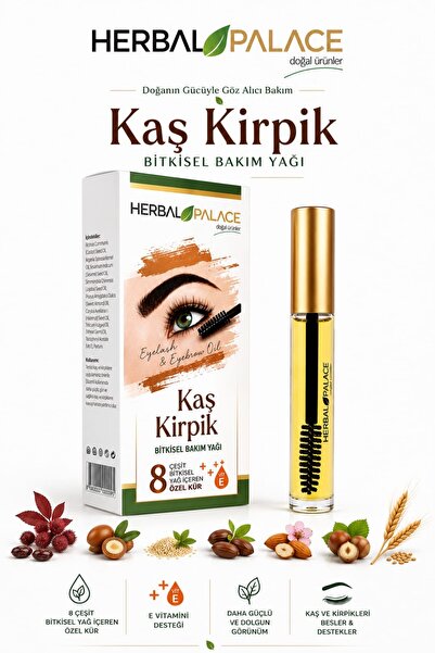 Herbal Palace Traditional Formula Eyebrow & Eyelash Serum – 8 Different Oils,...