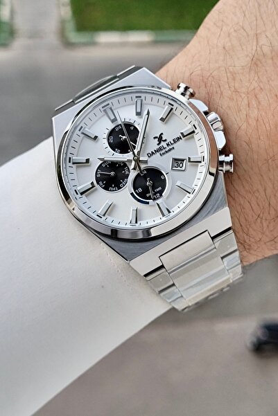 Daniel Klein Silver Color Gift Packaged 44 mm Men's Wristwatch